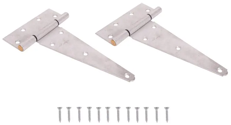 Prosource Galvanized T-Hinge With Brass Pin – Fixed Pivot, 180° Swing, Heavy-Duty Steel 1