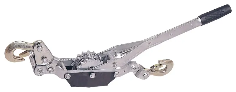 Prosource Mini Cable Puller – 1-Ton Lift / 2-Ton Pull, 23" Hook-To-Hook, 0.19" Rope Diameter 1