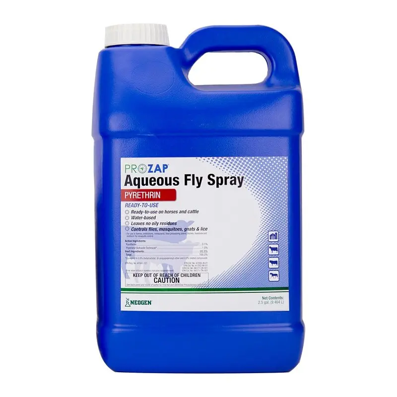 Prozap Aqueous Fly Spray – Pyrethroid-Based Insecticide, 2.5-Gallon Yellow Liquid Formula 1