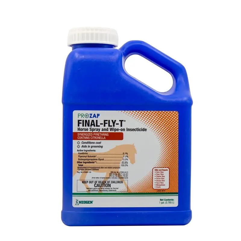 Prozap Final-Fly-T Equine Insecticide – 1 Gallon Liquid Concentrate, Strong Formula 1