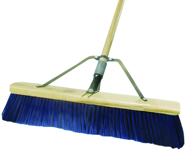 Quickie 00869Hdsu Professional Push Broom – 24" Sweep Width, Polypropylene Bristles, Solid Wood Handle 1