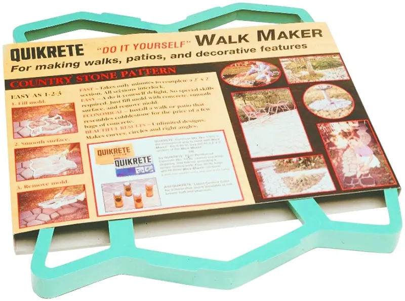Quikrete Walk Maker 692132 Concrete Form Kit – 2-Foot Modular Blocks, Cobblestone Texture, 80-Pound Capacity 1