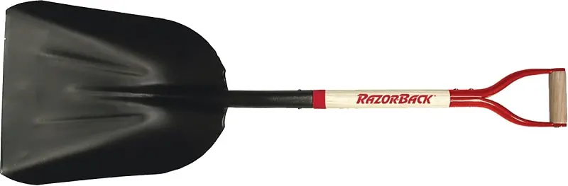 Razor-Back 53117 Scoop Shovel – 13.875" Wide Steel Blade, 17" Length, Hardwood Handle 1