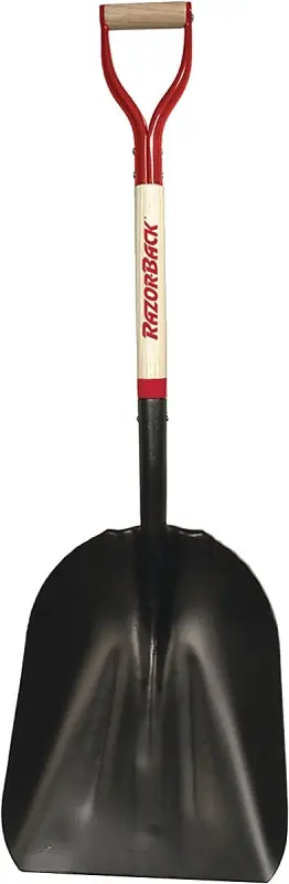 Razor-Back 53121 Scoop Shovel – 14.25-Inch Steel Blade, Hardwood D-Handle 1