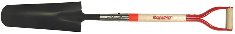 Razor-Back 6-Inch Drain Spade – Forged Steel Blade With D-Handle & Hardwood Shaft 1