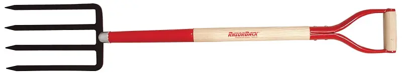 Razor-Back 72103/Sald Diamond-Tine Spading Fork – 7" Wide, 4-Tine Steel, 30" Ash Handle 1