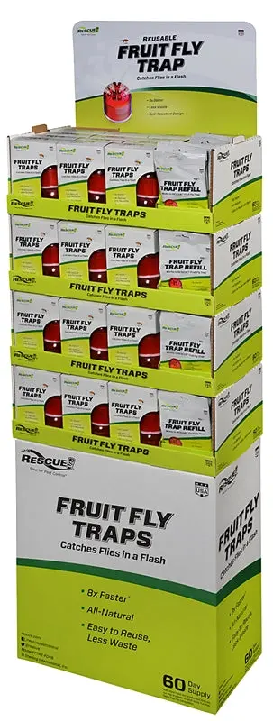 Rescue Fftr2-Fd48 Reusable Fruit Fly Trap With 30-Day Long-Lasting Attractant Formula 1