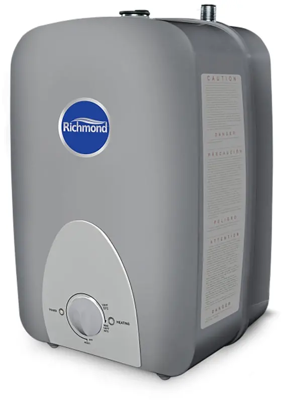 Richmond 2.5-Gallon Mini-Tank Electric Water Heater – 120V, Floor Or Wall Mountable 1