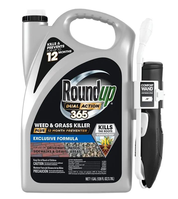 Roundup 5478304 Concentrated Weed & Grass Killer – 1-Gallon Liquid Herbicide For Targeted Broadleaf And Grass Control 1