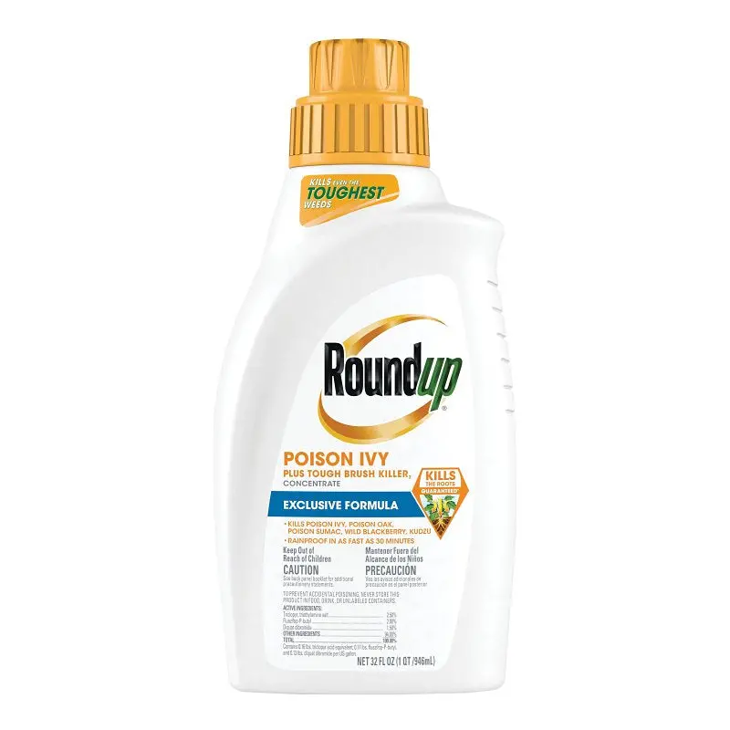 Roundup Poison Ivy Plus 5378206 Brush Killer Concentrate – 32 Oz Yellow Bottle, Ready-To-Mix 1