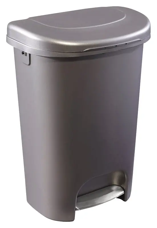 Rubbermaid 2104623 13-Gallon Bronze Plastic Waste Basket – 17.6" W × 15.4" D × 24.8" H 1