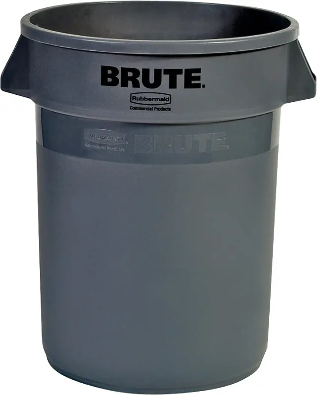 Rubbermaid 32-Gallon Trash Bin – Gray Polyethylene Commercial-Grade Waste Container 1