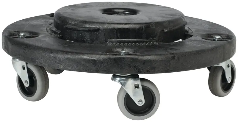 Rubbermaid Fg264020Bla Trash Can Dolly – 350-Pound Capacity, All-Plastic Construction, Black 1