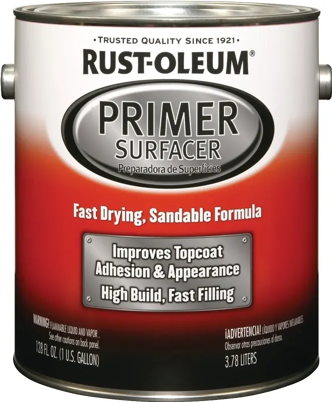Rust-Oleum 249332 Light Gray Primer Surfacer – 1-Gallon Liquid Formula For Smooth Surface Preparation 1