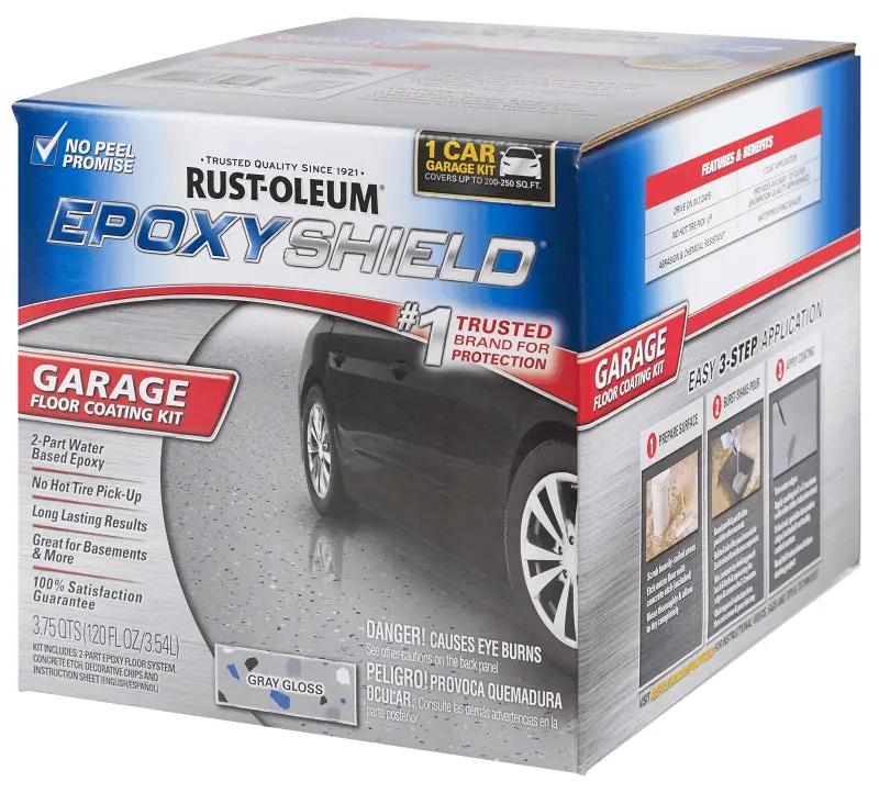Rust-Oleum 251965 Gloss Gray Epoxy Floor Coating Kit 1