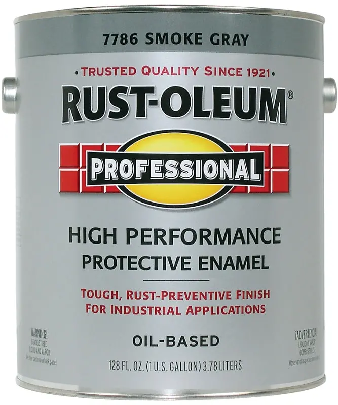 Rust-Oleum 7786402 Gloss Smoke Gray Enamel Paint – Oil-Based, 1-Gallon Coverage: 230–390 Sq Ft 1