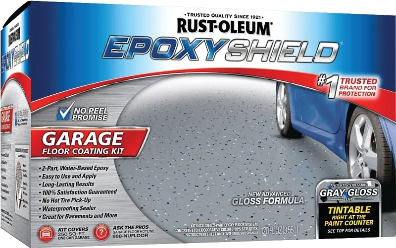 Rust-Oleum Epoxyshield Garage Floor Coating Kit – Gloss Finish, Durable Epoxy 1