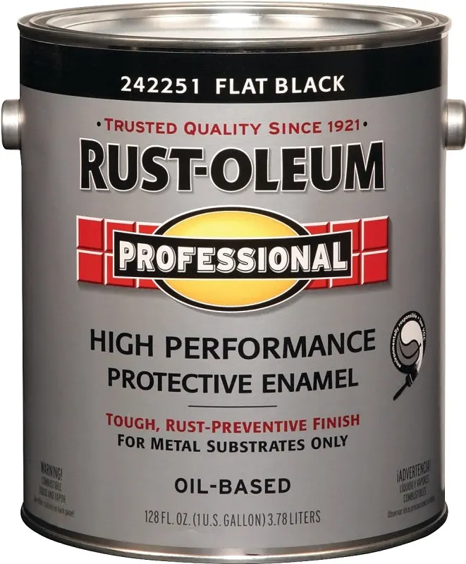 Rust-Oleum Professional Flat Black Protective Enamel Paint – 1-Gallon Can 1