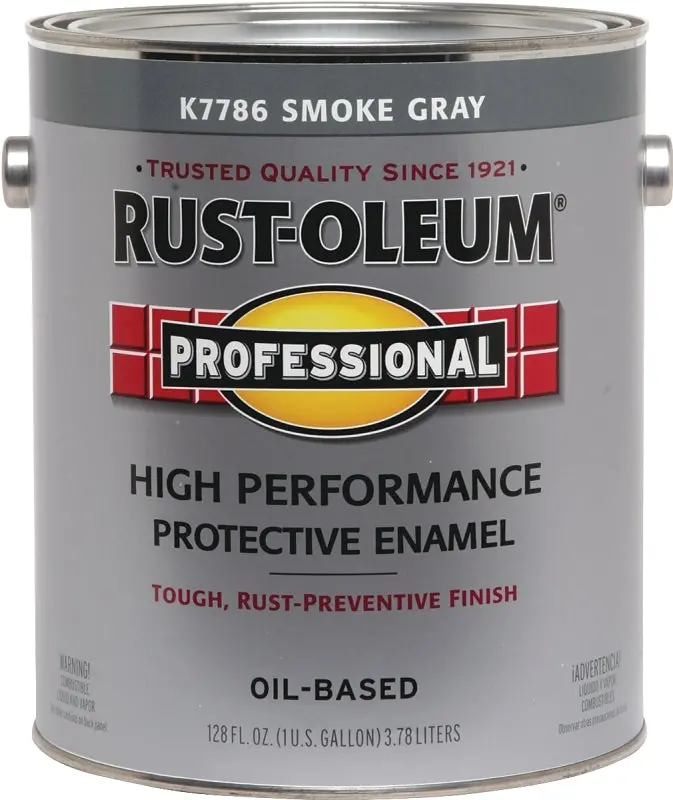 Rust-Oleum Professional Protective Enamel – 1-Gallon Smoke Gray Gloss Finish For Metal And Wood 1