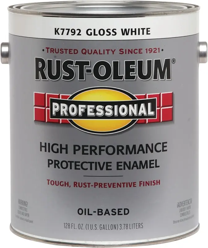 Rust-Oleum Professional Protective Enamel – Gloss White Finish, 1-Gallon Can 1
