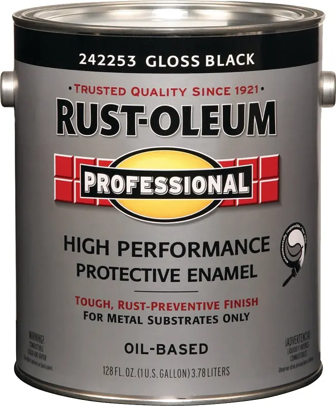 Rust-Oleum Professional Protective Enamel Paint – Gloss Black, 1 Gallon Can 1