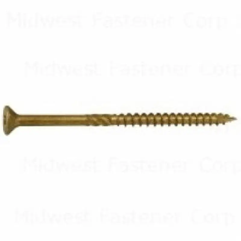 Saberdrive #10 X 3.5-Inch Serrated Deck Screw – Star Drive, Bugle Head, Type 17 Point, Tan Coating 1