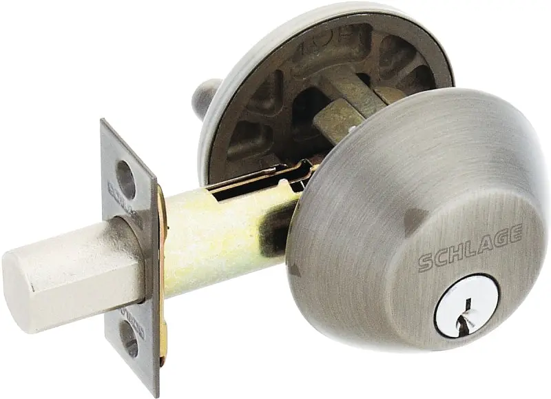 Schlage B60Nv620 Single-Cylinder Deadbolt – Antique Pewter, Grade 1, Sc1 Keyway 1