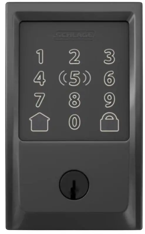 Schlage Encode Plus Be499Wbv Smart Deadbolt – Wi-Fi Enabled, Century Trim, Matte Black, Grade 1 Security 1