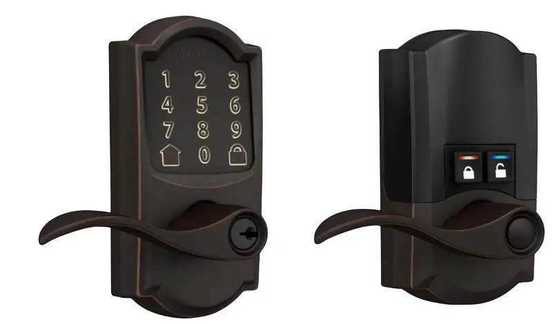 Schlage Encode Smart Wi-Fi Lever Lock – Fe789Wbv Cam 716 Aged Bronze, Grade 1 Commercial Grade 1