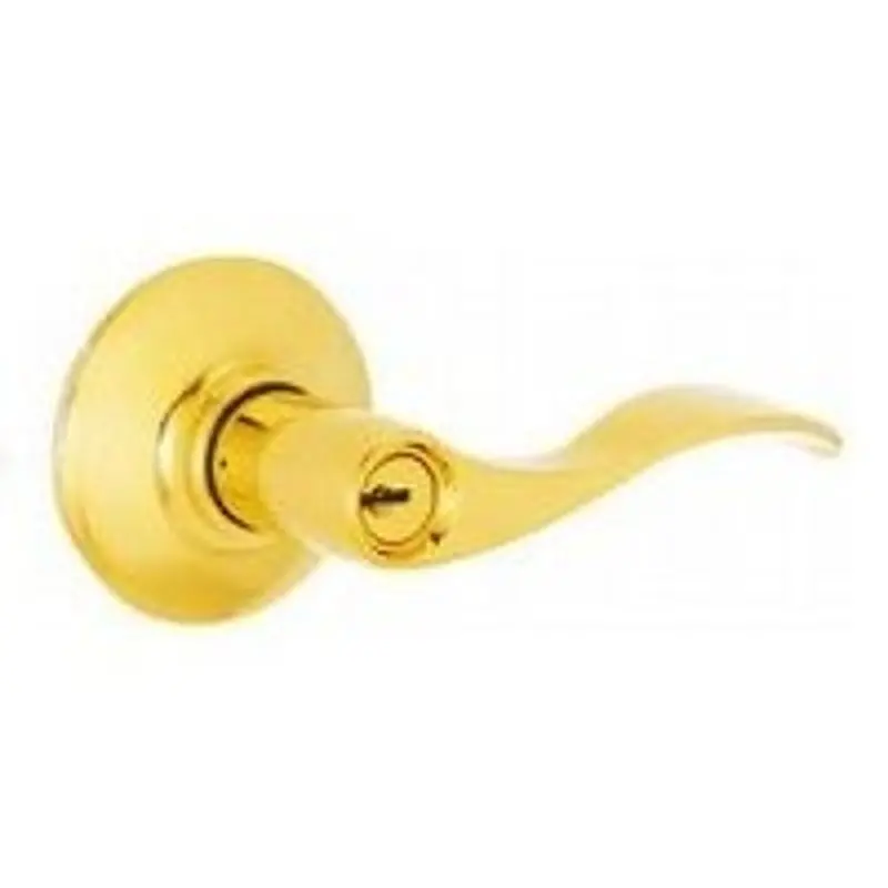 Schlage F51A Acc 505 Accent Series Bright Brass Entry Lever – Grade 2 Mechanical Lock 1