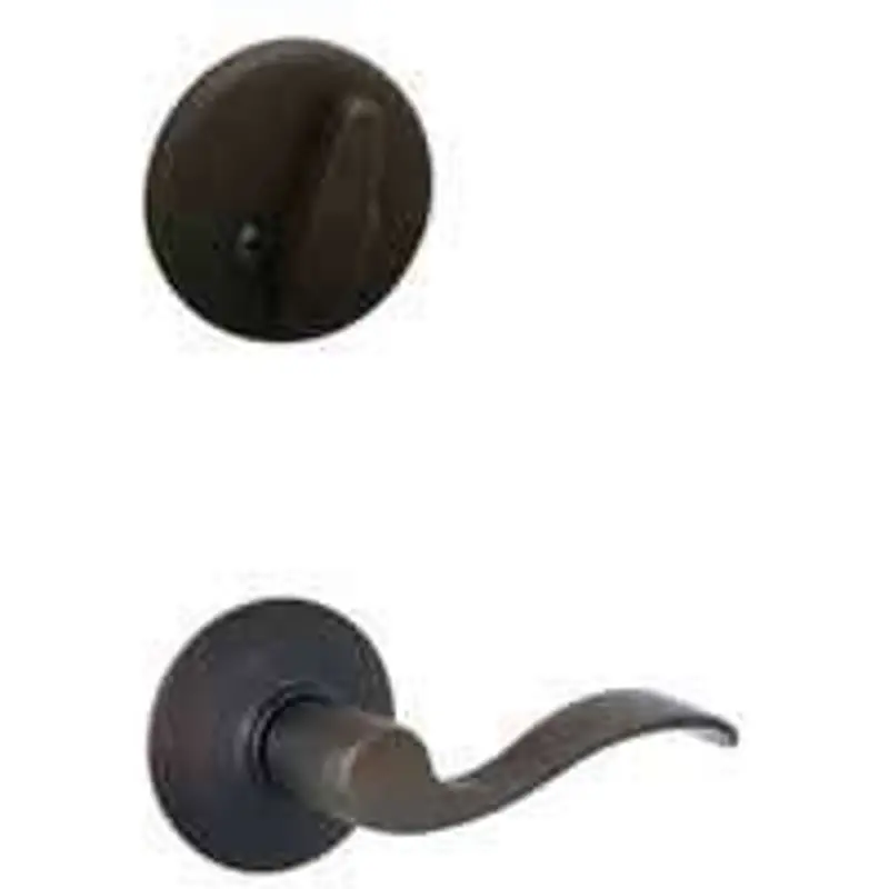Schlage F59Acc716Rh Wave-Style Interior Handleset – Aged Bronze, Keyed-Alike Thumbturn Lock, Grade 1 Security 1