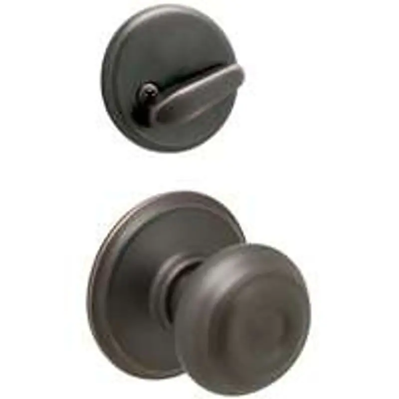Schlage F59Vgeo716 F-Series Interior Handleset – Round Trim, Grade 1 Thumbturn Lock, Keyed-Alike Or Different Options, Metallic Finish 1