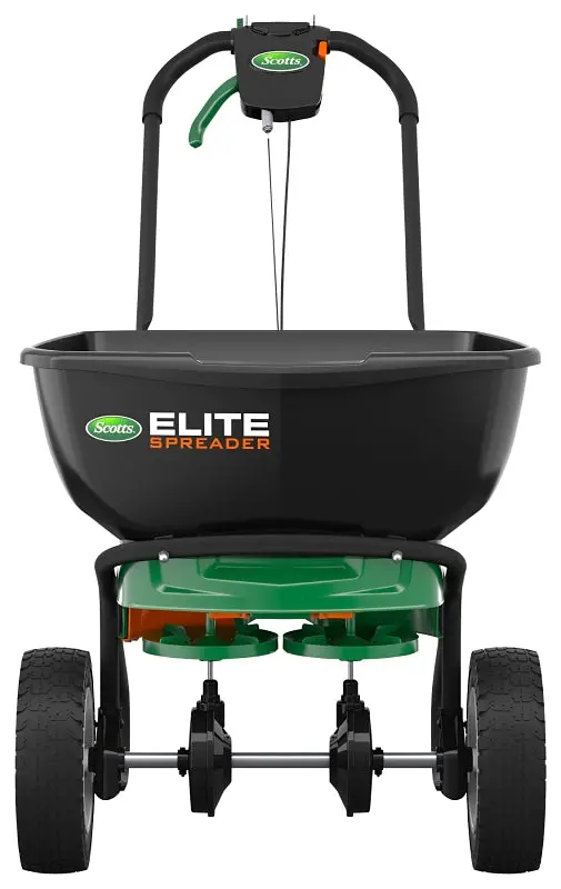 Scotts 75902 Elite Broadcast Spreader – 30 Lb Hopper, 20,000 Sq Ft Coverage, 6 Ft Spread Width 1
