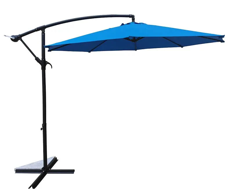 Seasonal Trends 10-Foot Round Market Umbrella With Weighted Stand – 98.4-Inch Overall Height 1
