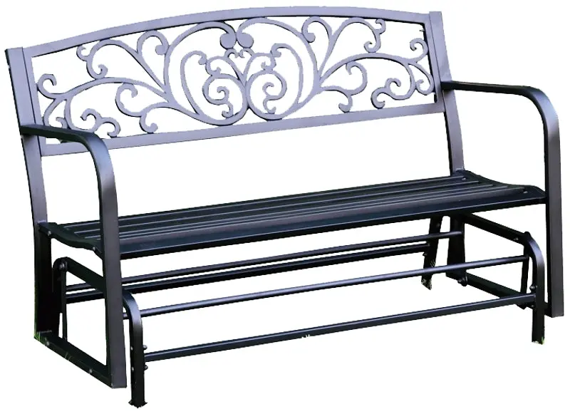 Seasonal Trends 50-Inch Steel Glider Bench With Two-Person Seating Capacity 1
