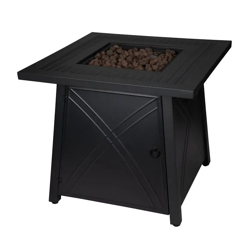 Seasonal Trends 52072 Propane Square Fire Pit With Pulse Ignition – 28-Inch Outer Dimensions 1