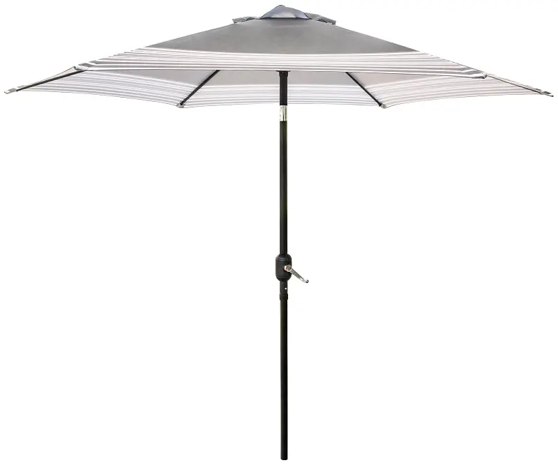 Seasonal Trends 59793 Hexagonal Market Umbrella – Crank & Tilt Mechanism, 106.2" Canopy Width & Depth 1