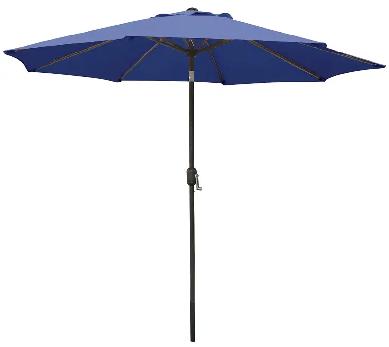 Seasonal Trends 60033 Crank-Operated Patio Umbrella – 92.9-Inch Tall Round Canopy With 107.9-Inch Diameter Steel Frame And Easy Lift Mechanism 1