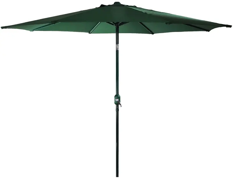 Seasonal Trends 60035 Crank-Operated Round Patio Umbrella – 107.9" Canopy Diameter, 92.9" Height, Steel Frame 1