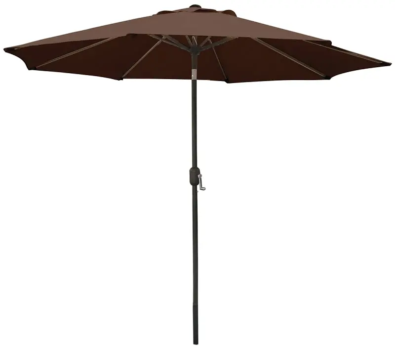 Seasonal Trends 60037 Crank-Operated Round Patio Umbrella – 92.9" Height, 107.9" Canopy Diameter, Steel Frame Construction 1