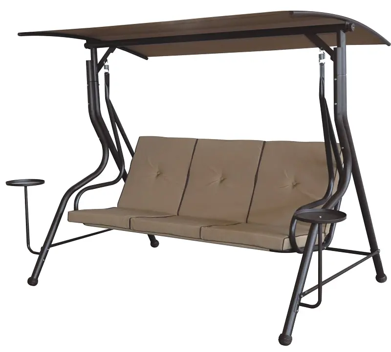 Seasonal Trends 737-0273 Soundbest Indoor Swing – 45.25" Width, 65.75" Depth, 76.75" Height, 3-Person Capacity 1
