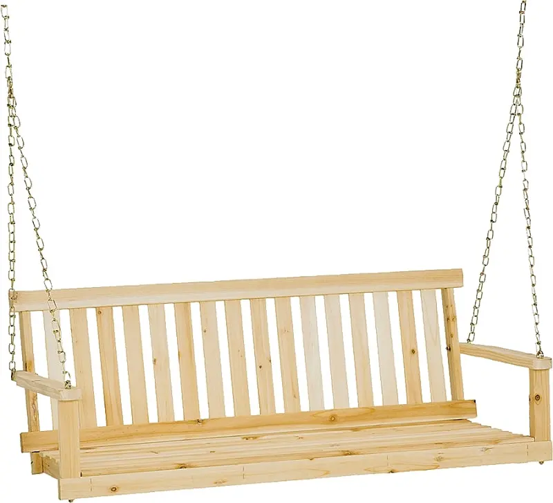 Seasonal Trends H-24 Fir Wood Porch Swing Seat – Compact 48.75-Inch Width Design 1