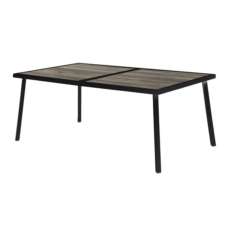 Seasonal Trends H23S7660P Rectangular Dining Table – 38" W × 66" D × 28" H Steel Frame With Sandstone Finish 1