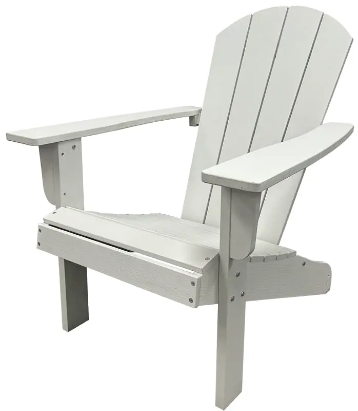 Seasonal Trends Hkws629A-W Resin Adirondack Chair – White Frame, 29.7"W × 35.4"D × 36"H 1