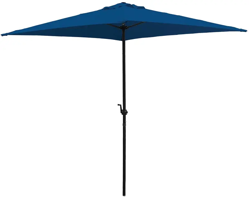 Seasonal Trends Square Patio Umbrella – 6.5-Foot Canopy, 93.3-Inch Height, Beige/Black Frame 1