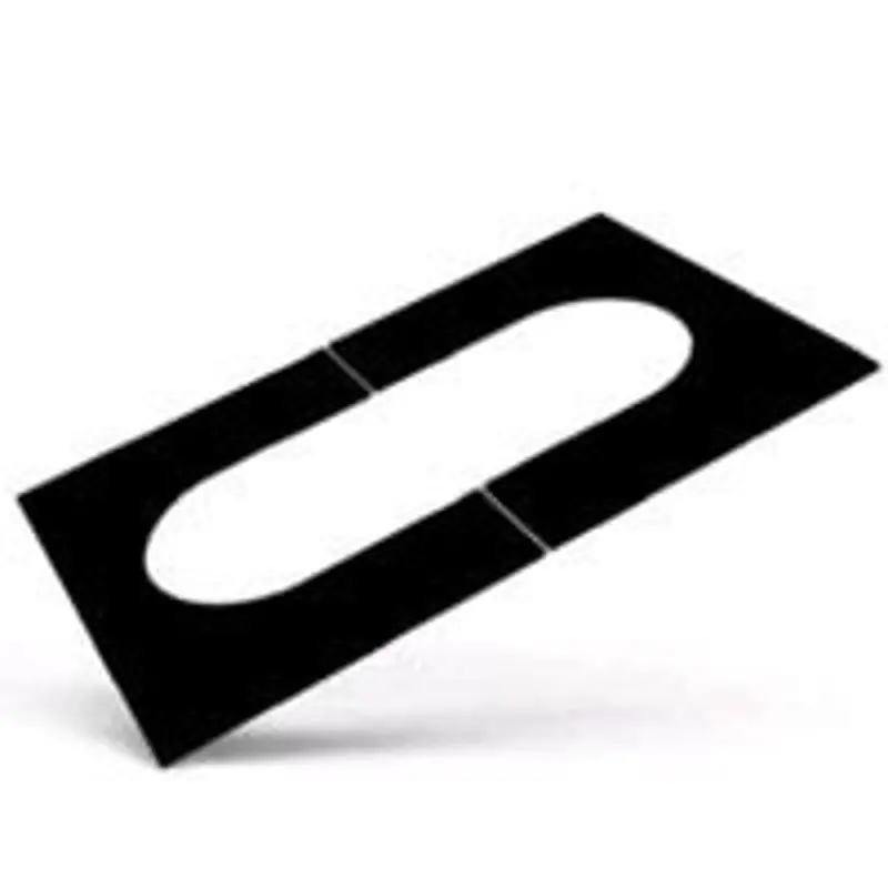 Selkirk Adjustable Pitch Ceiling Support Plate – 6" Diameter, Matte Black Ventilation Accessory 1