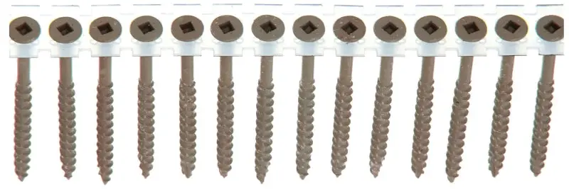 Senco 08D250W Weatherex Brown Deck Screw – 2-1/2" Flat Head, #2 Drive, Steel, 800-Pack 1