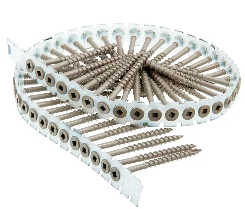 Senco 08D300W #9 Structural Screws – 3" Length, Coated For Corrosion Resistance, Fast-Drive Design 1