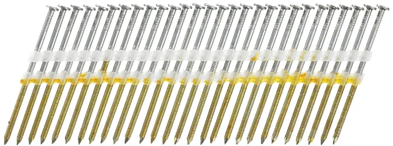 Senco Hl27Asbs Collated Ring-Shank Nails – 3-Inch Galvanized Steel, Full Round Head 1