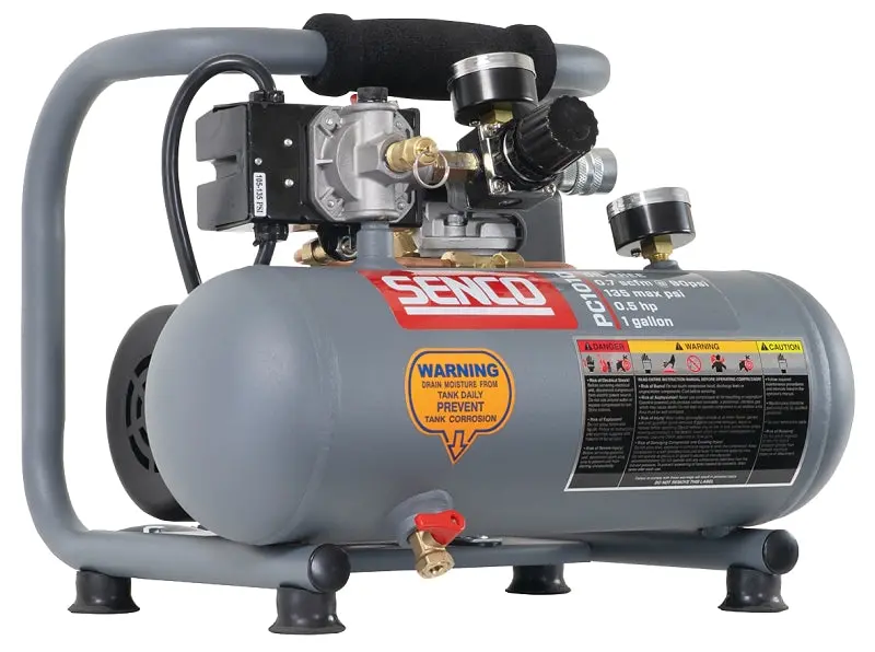 Senco Pc1010 Portable Air Compressor – 1-Gallon Tank, 0.5 Hp, 115V, 125 Psi, 0.7 Scfm 1
